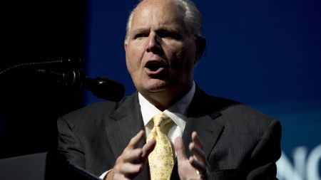 Rush Limbaugh giving a speech